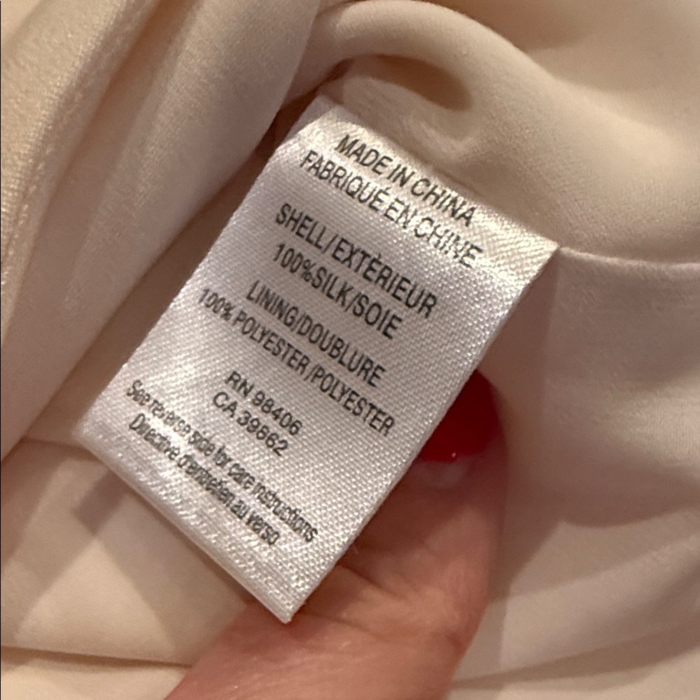 Theory Cream V-Neck Short Mini Dress - Picture 11 of 11